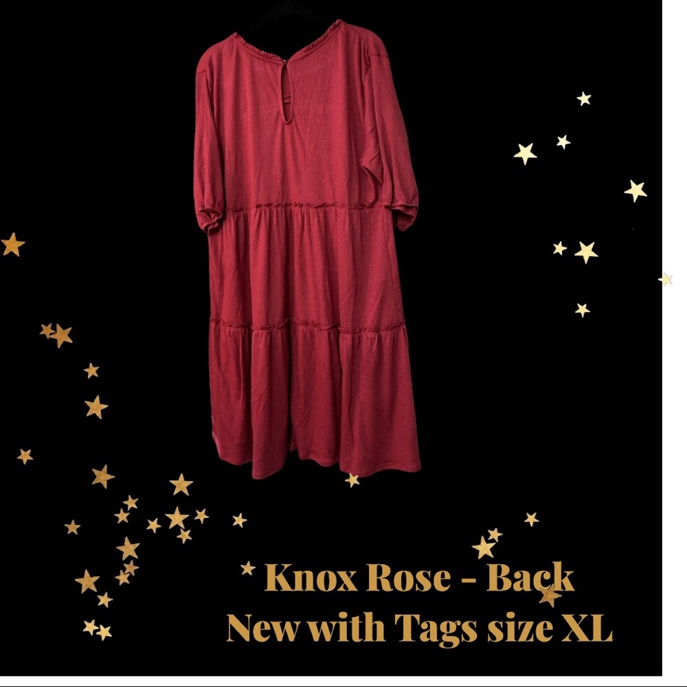 Knox Rose -  maroon dress - XL